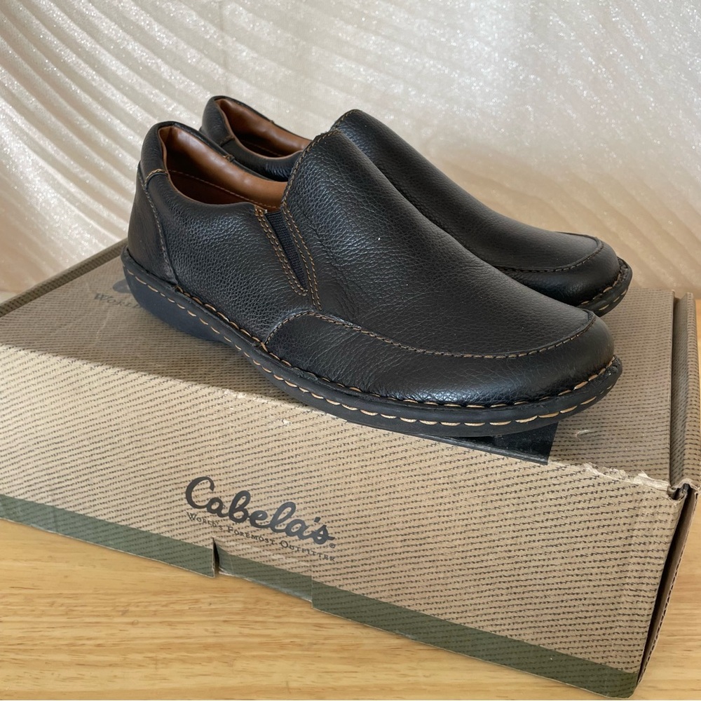 Cabela’s Women’s Brown Leather Slip-On Loafers 9.5